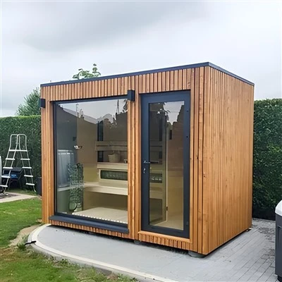 Moderno e minimalista ao ar livre sauna sala de vestir estilo partição resistente às intempéries madeira maciça para jardim